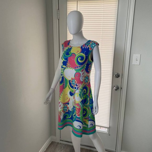 Ronni Nicole Colorfull Floral Dress Sz 10 - Picture 5 of 7